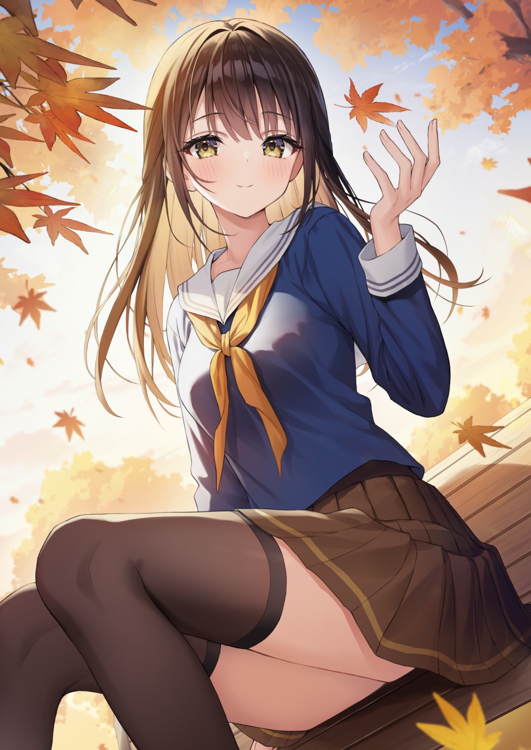 kuro_futoshi seifuku thighhighs