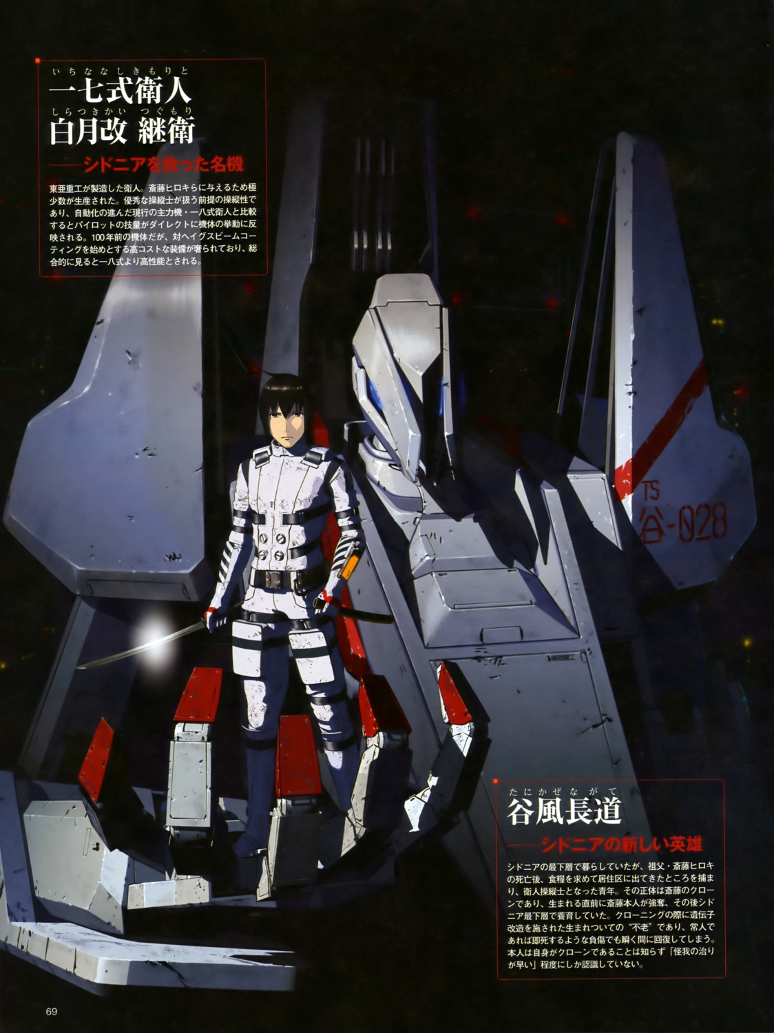 male mecha sidonia_no_kishi sword tanikaze_nagate