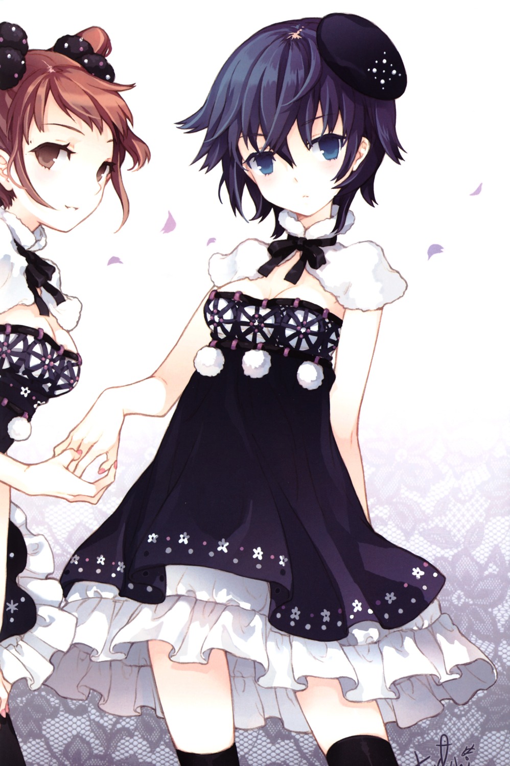 dress kujikawa_rise megaten persona persona_4 shirogane_naoto tearfish thighhighs winter_forest