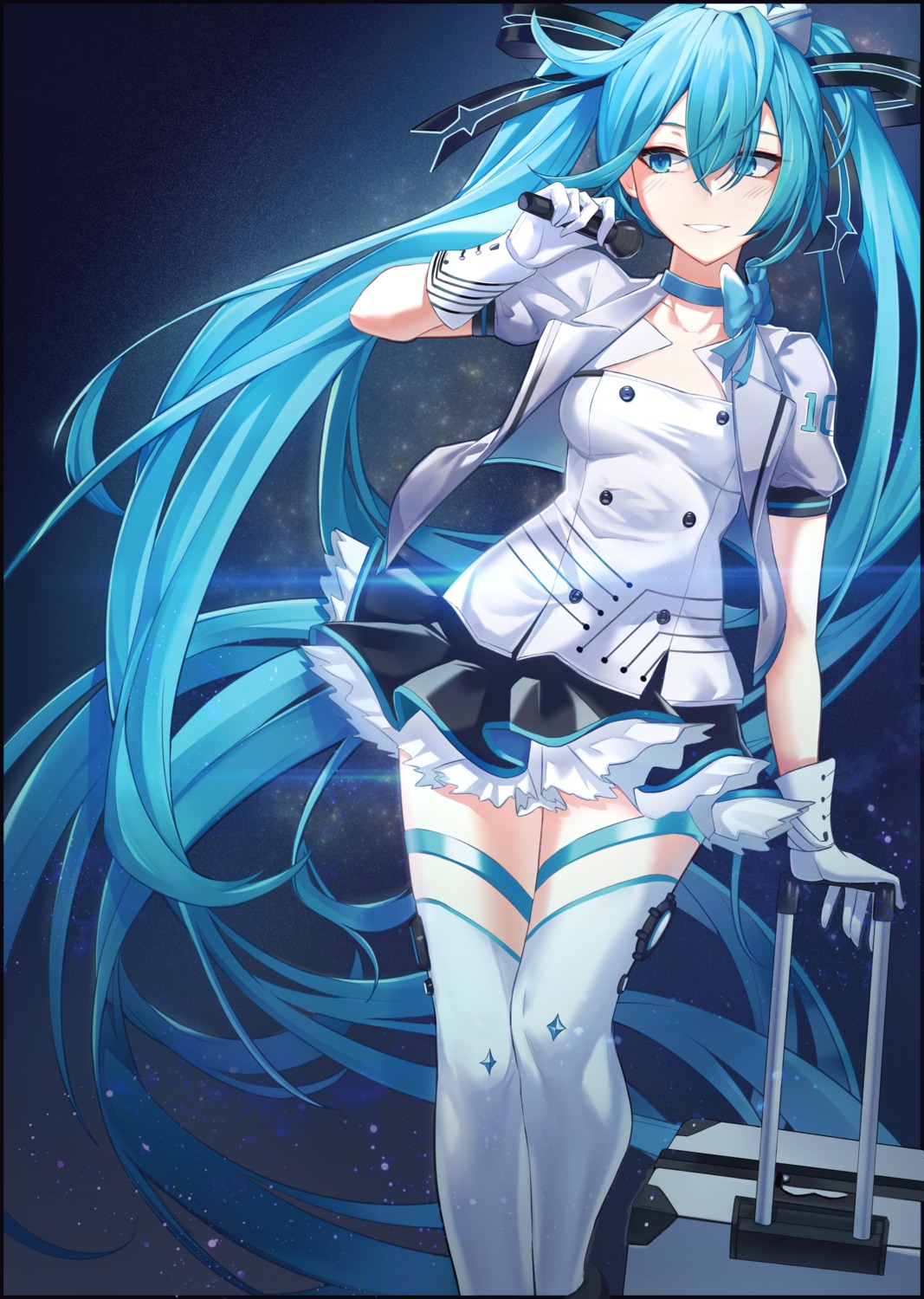 hatsune_miku hatsune_miku_with_you orn thighhighs vocaloid