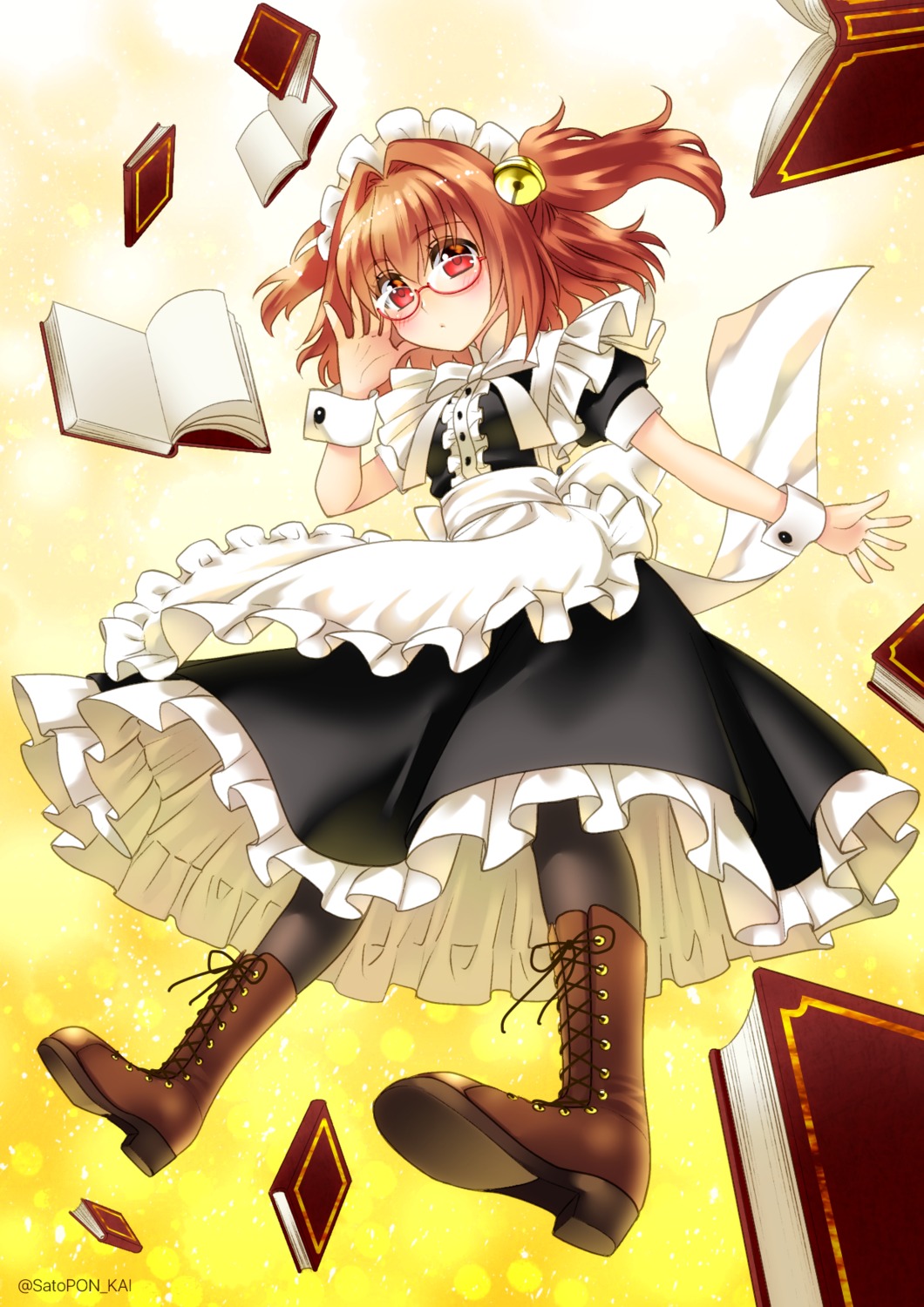 heels maid megane motoori_kosuzu sato-pon touhou