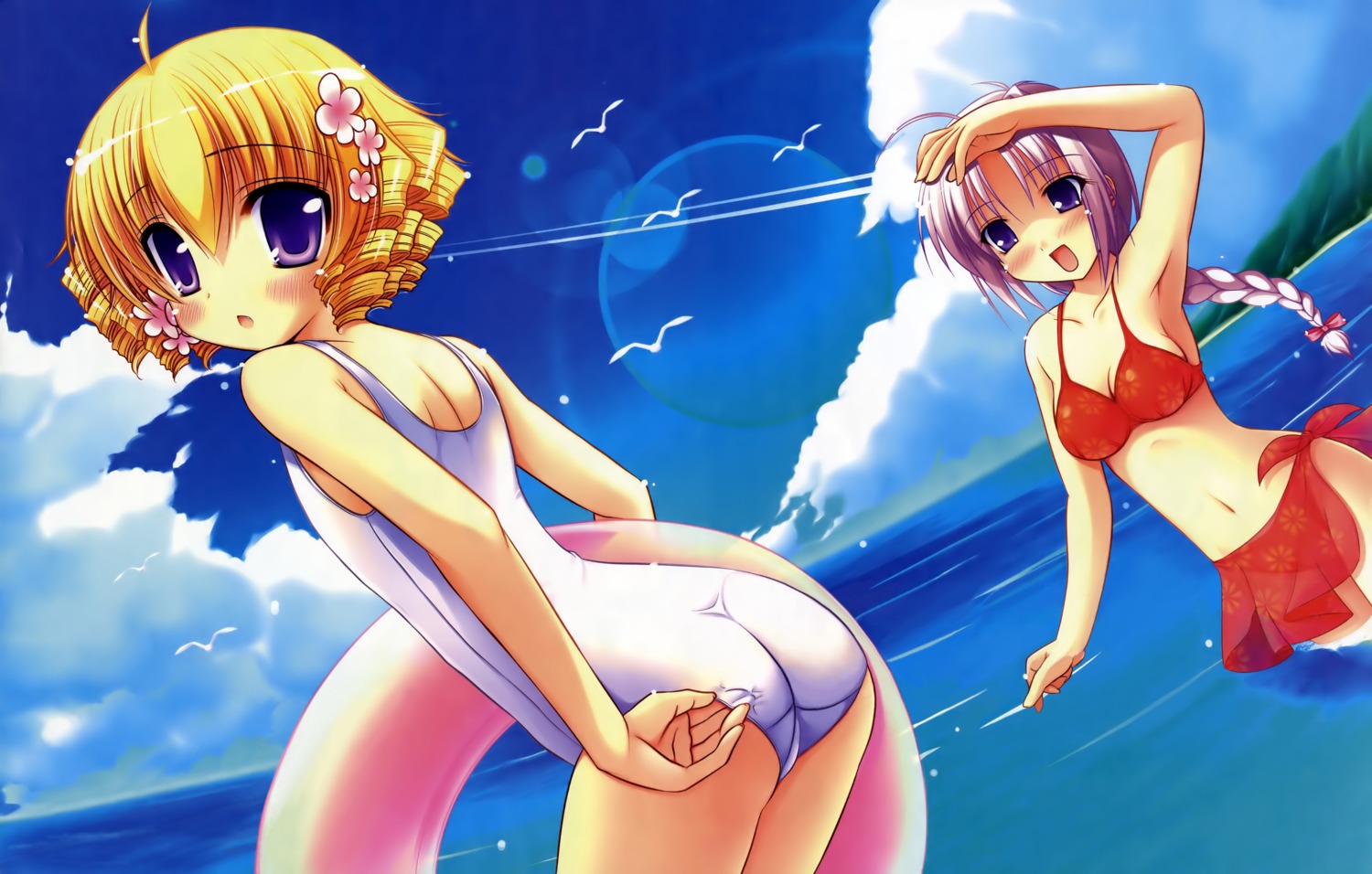 bikini fujikura_itsuki swimsuits tsunagaru★bangle tsunomiya_shizuku