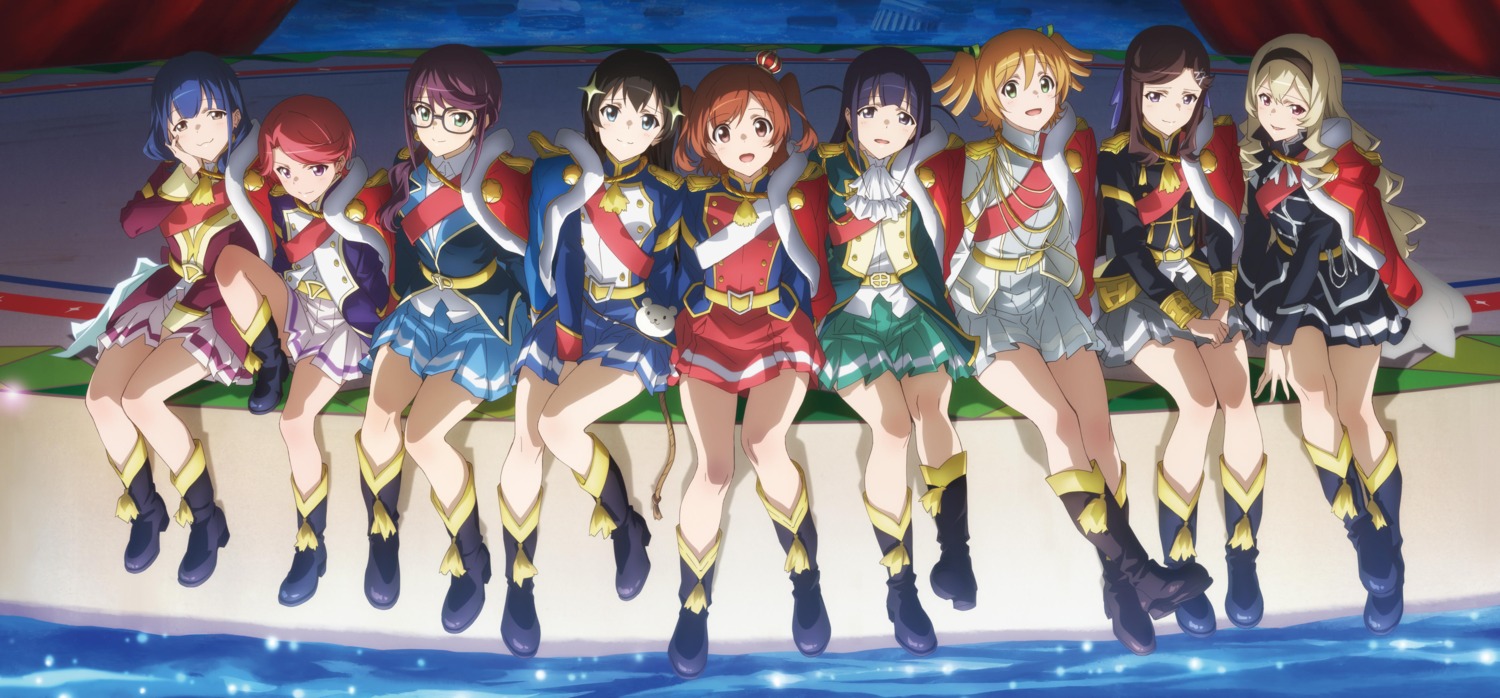 aijou_karen daiba_nana hanayagi_kaoruko heels hoshimi_junna isurugi_futaba kagura_hikari megane saijou_claudine saita_hiroyuki shoujo_kageki_revue_starlight tendou_maya tsuyuzaki_mahiru uniform