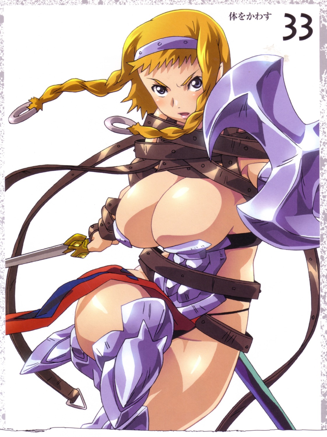 armor cleavage hisayuki_hirokazu leina queen's_blade