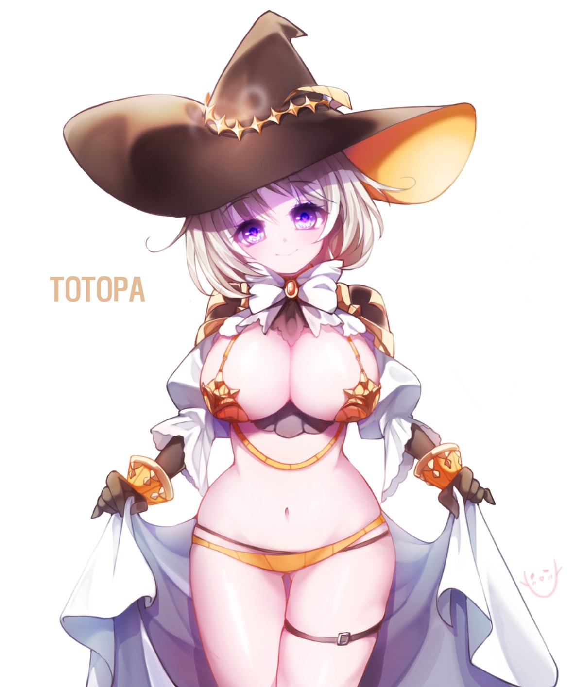 bikini_armor cleavage garter kanola_u witch