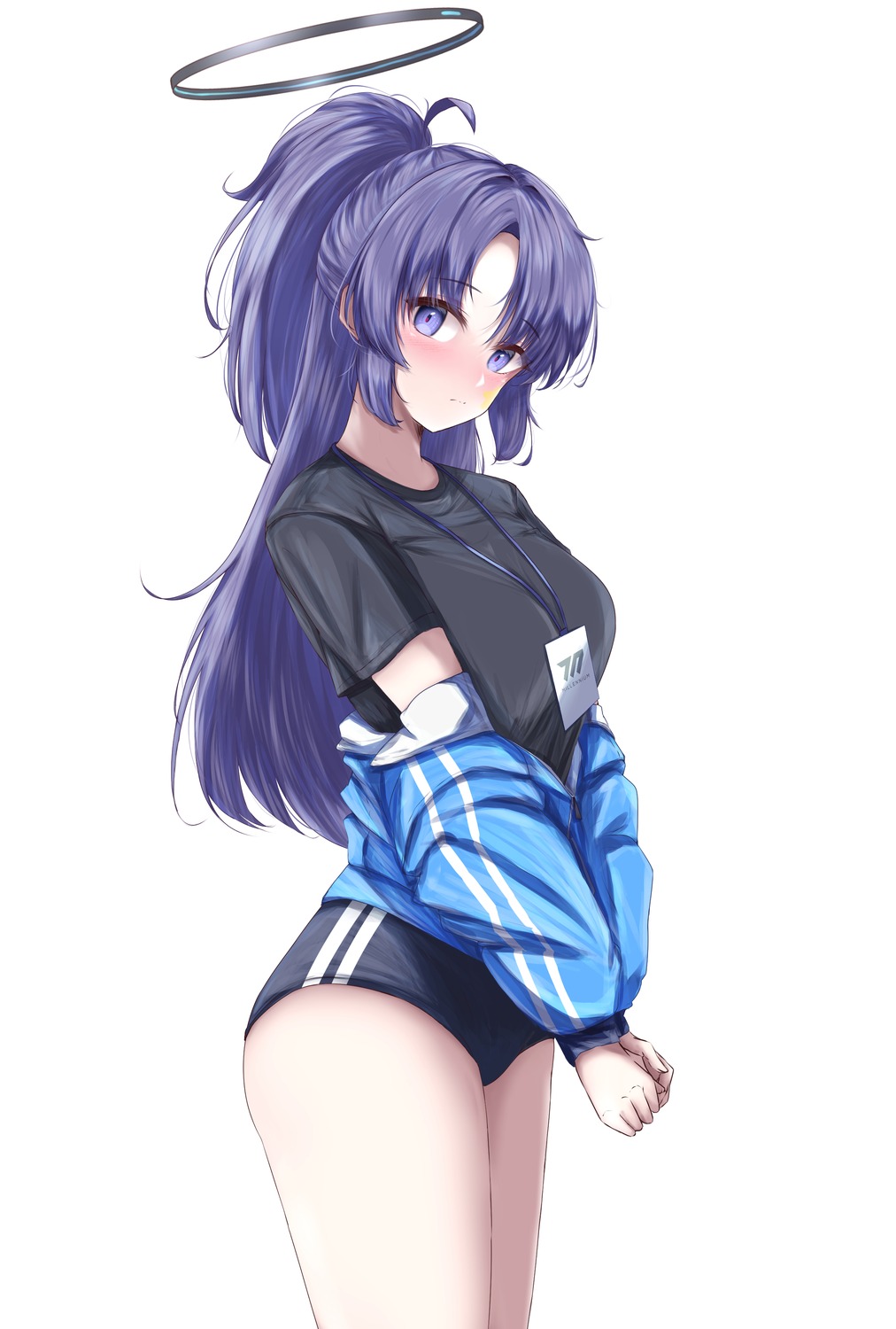 blue_archive buruma gym_uniform halo hayase_yuuka ruko_(user_zdfp4487) tattoo