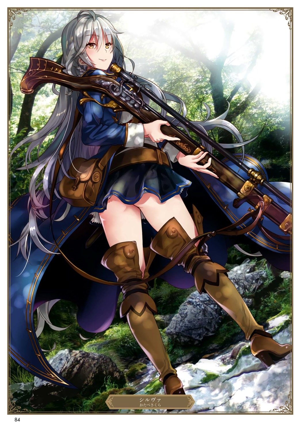 granblue_fantasy gun heels otabe_sakura silva_(granblue_fantasy) thighhighs weapon