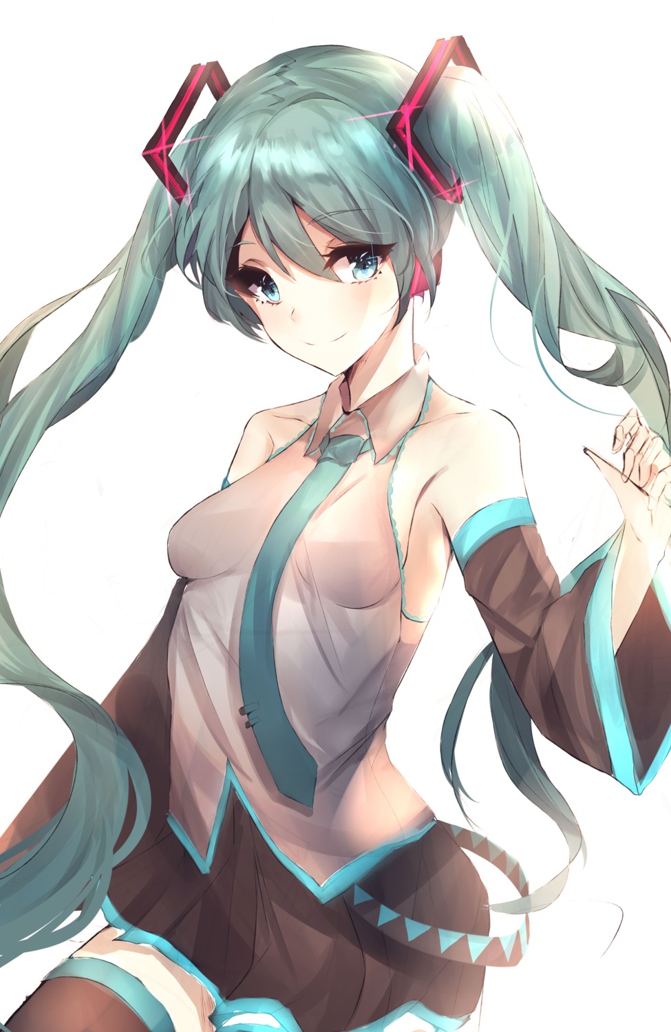 hatsune_miku thighhighs vocaloid yanggang