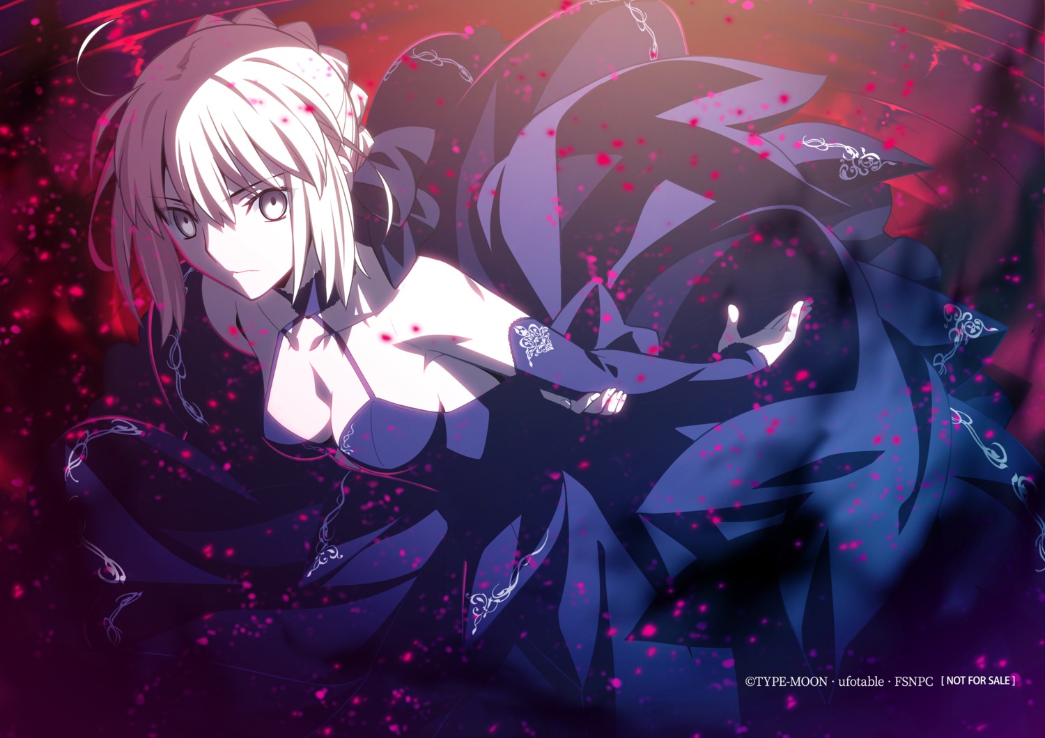 cleavage dress fate/stay_night fate/stay_night_heaven's_feel saber saber_alter takeuchi_takashi