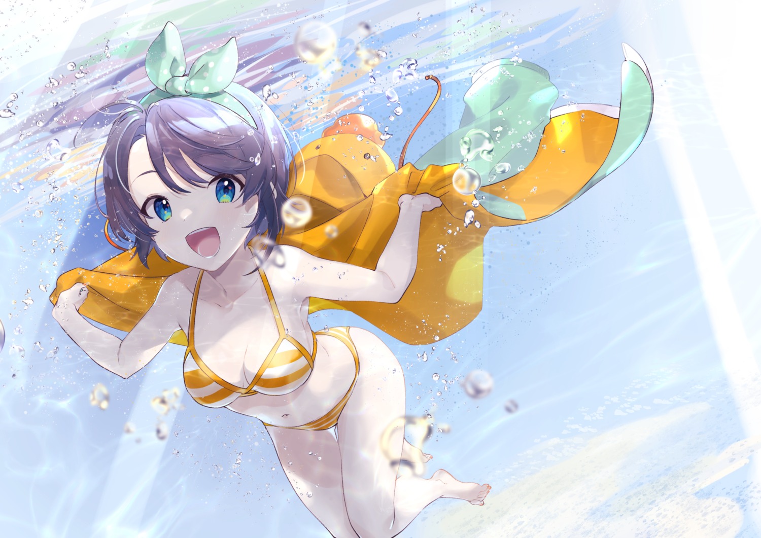 bikini cleavage hololive nokachoco114 oozora_subaru swimsuits