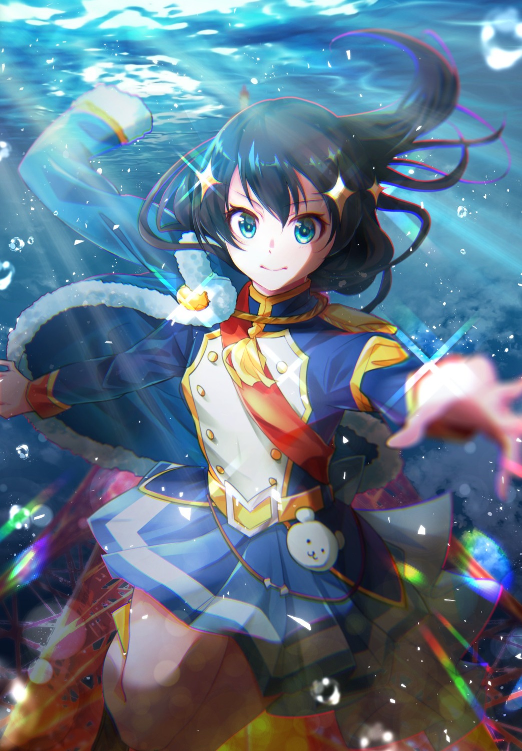 kagura_hikari naka_eriko shoujo_kageki_revue_starlight uniform wet