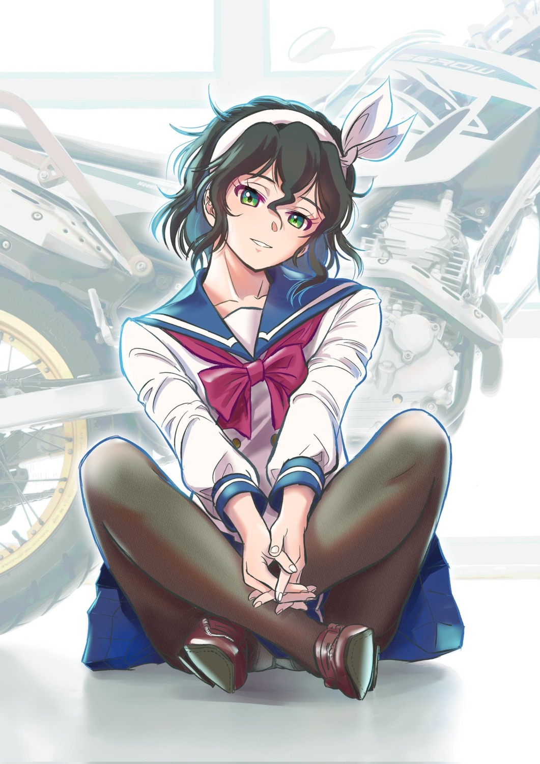 amano_onsa bakuon!! pantsu pantyhose sakuma_masanori seifuku skirt_lift