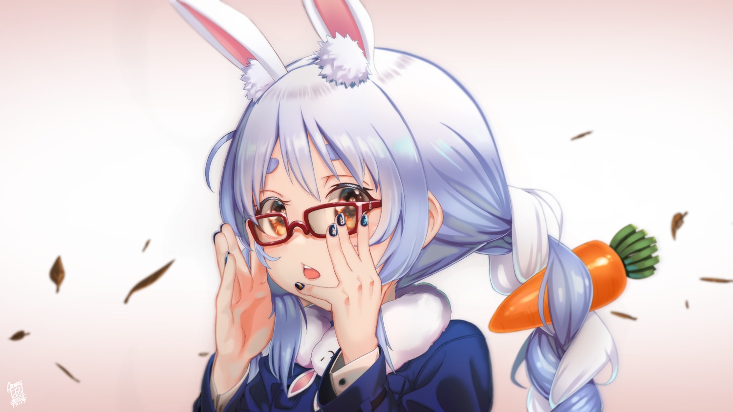 animal_ears bunny_ears hololive megane ressanpanda usada_pekora