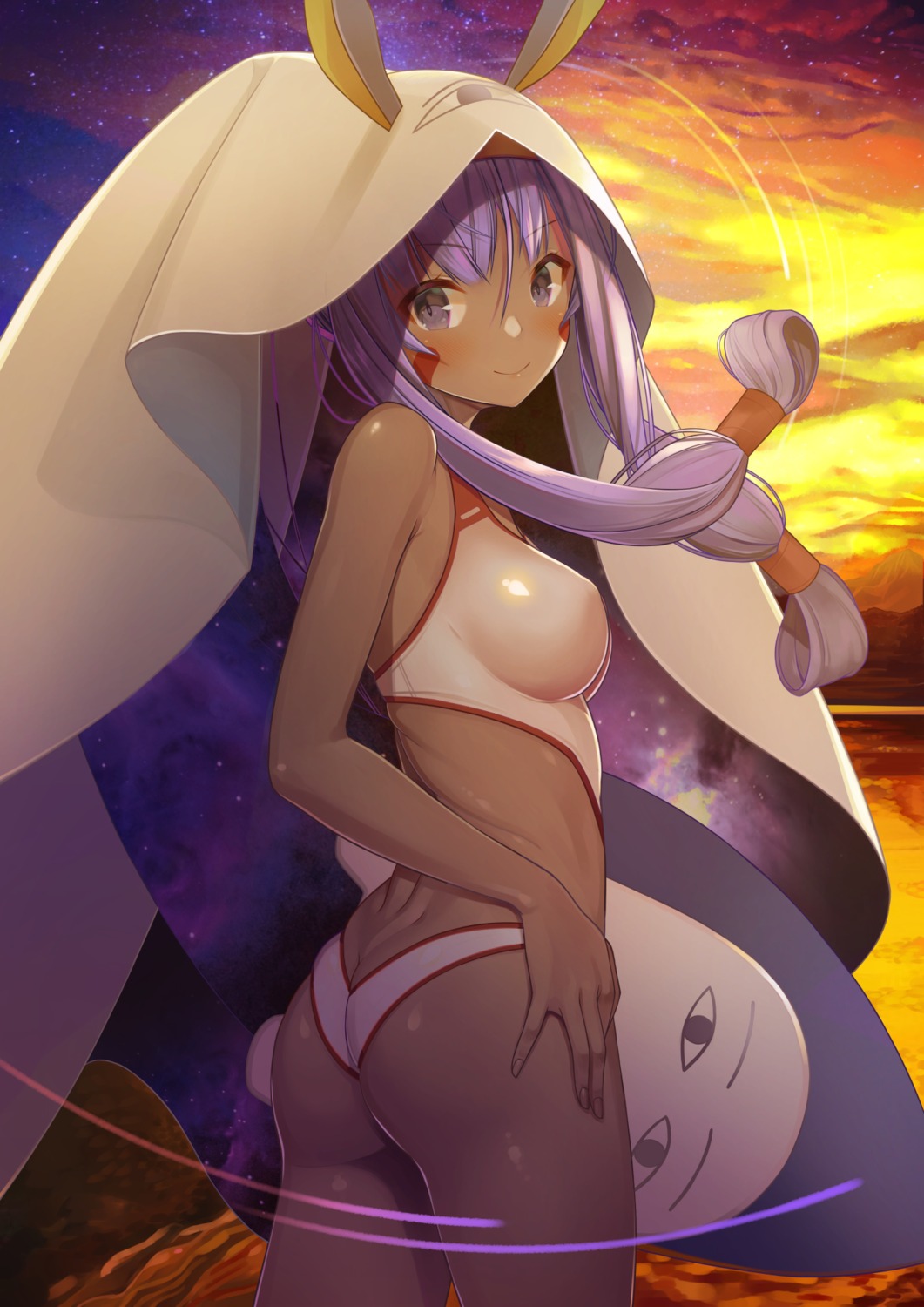 animal_ears ass atori_(at-yui) bunny_ears fate/grand_order medjed nitocris_(fate/grand_order) swimsuits