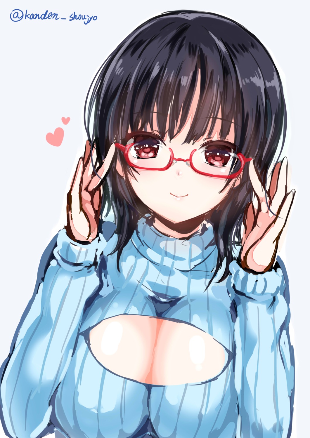 cleavage mafuyu megane sweater