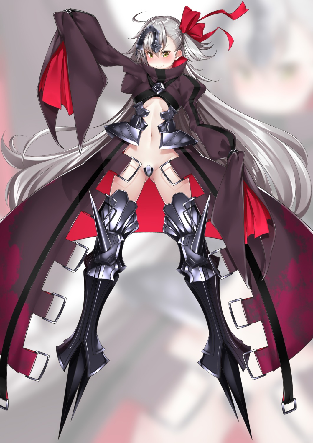 armor cosplay fate/grand_order maebari meltryllis nopan thighhighs underboob watosu