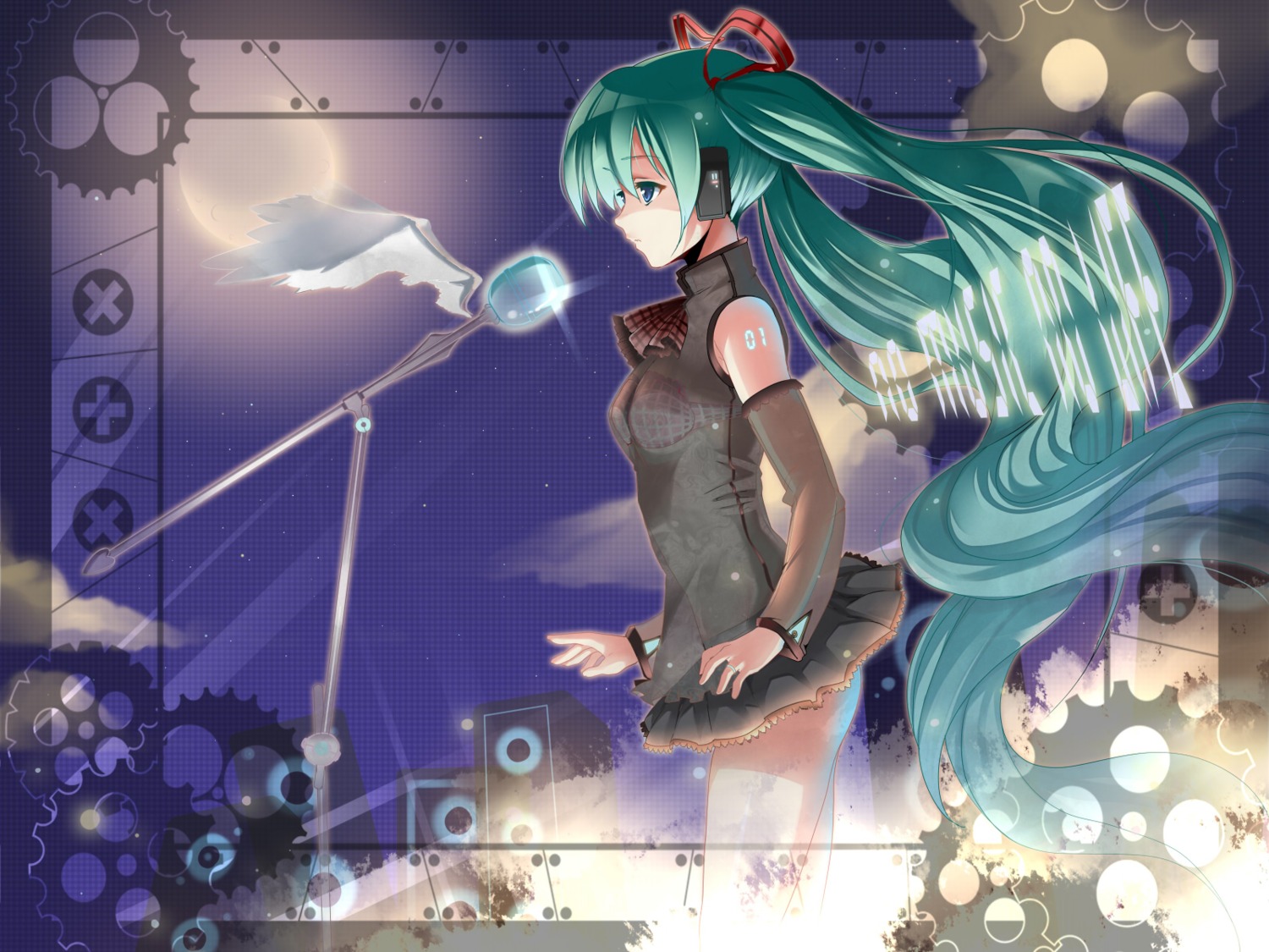 bra hatsune_miku pikazo see_through vocaloid wallpaper