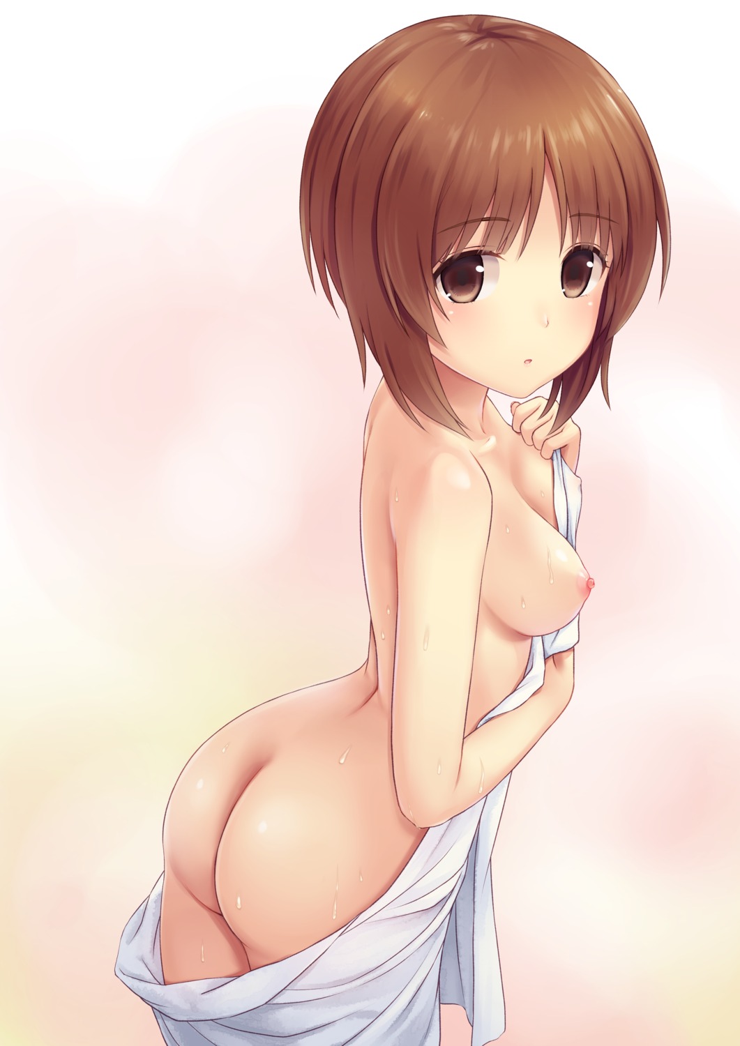 ass girls_und_panzer n.g. naked nipples nishizumi_miho sheets