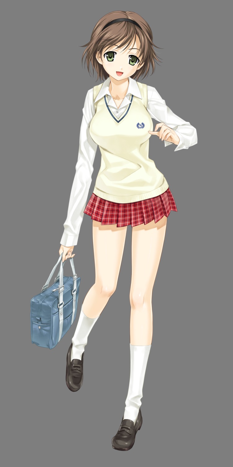 happoubi_jin honma_natsume seifuku sweater transparent_png zettai_shougeki_platonic_heart