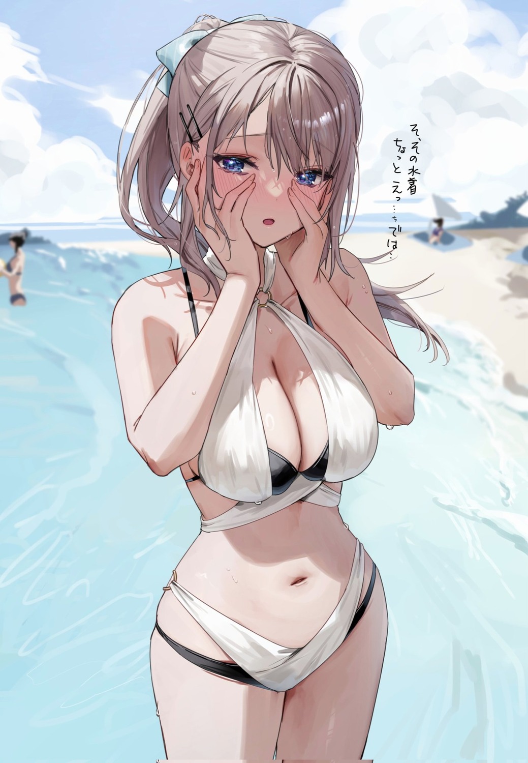 bikini chigusa_minori saotome_shino_(shino_to_ren) shino_to_ren swimsuits wet