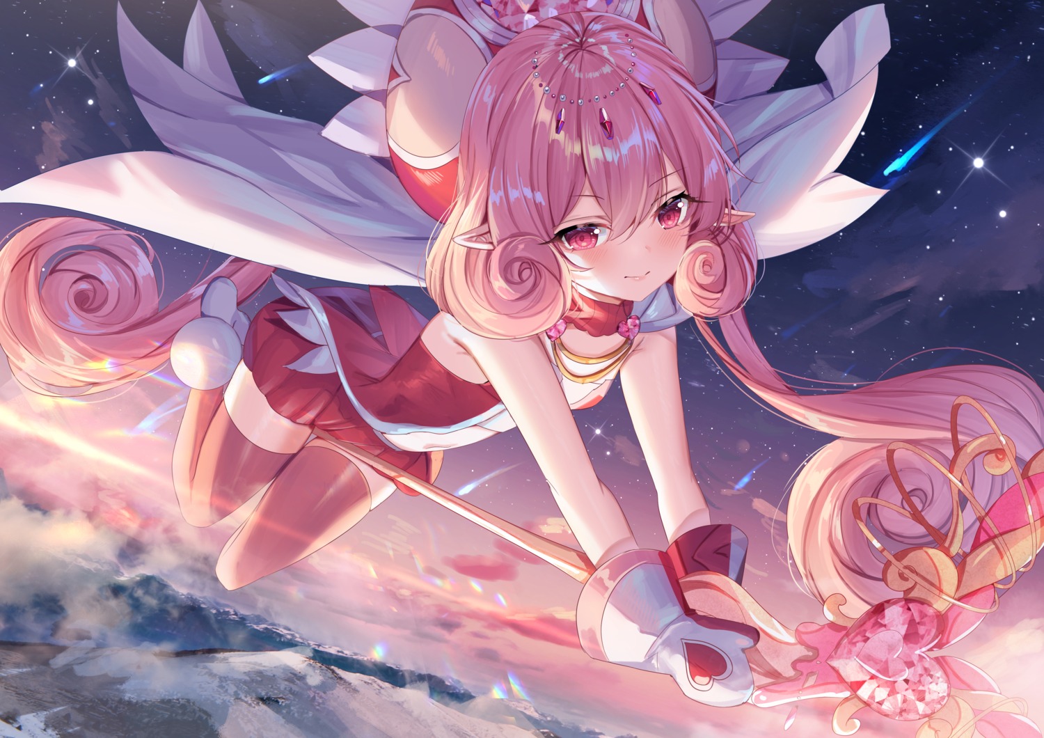 pointy_ears princess_connect! princess_connect!_re:dive shanguier thighhighs utsushimi_neneka