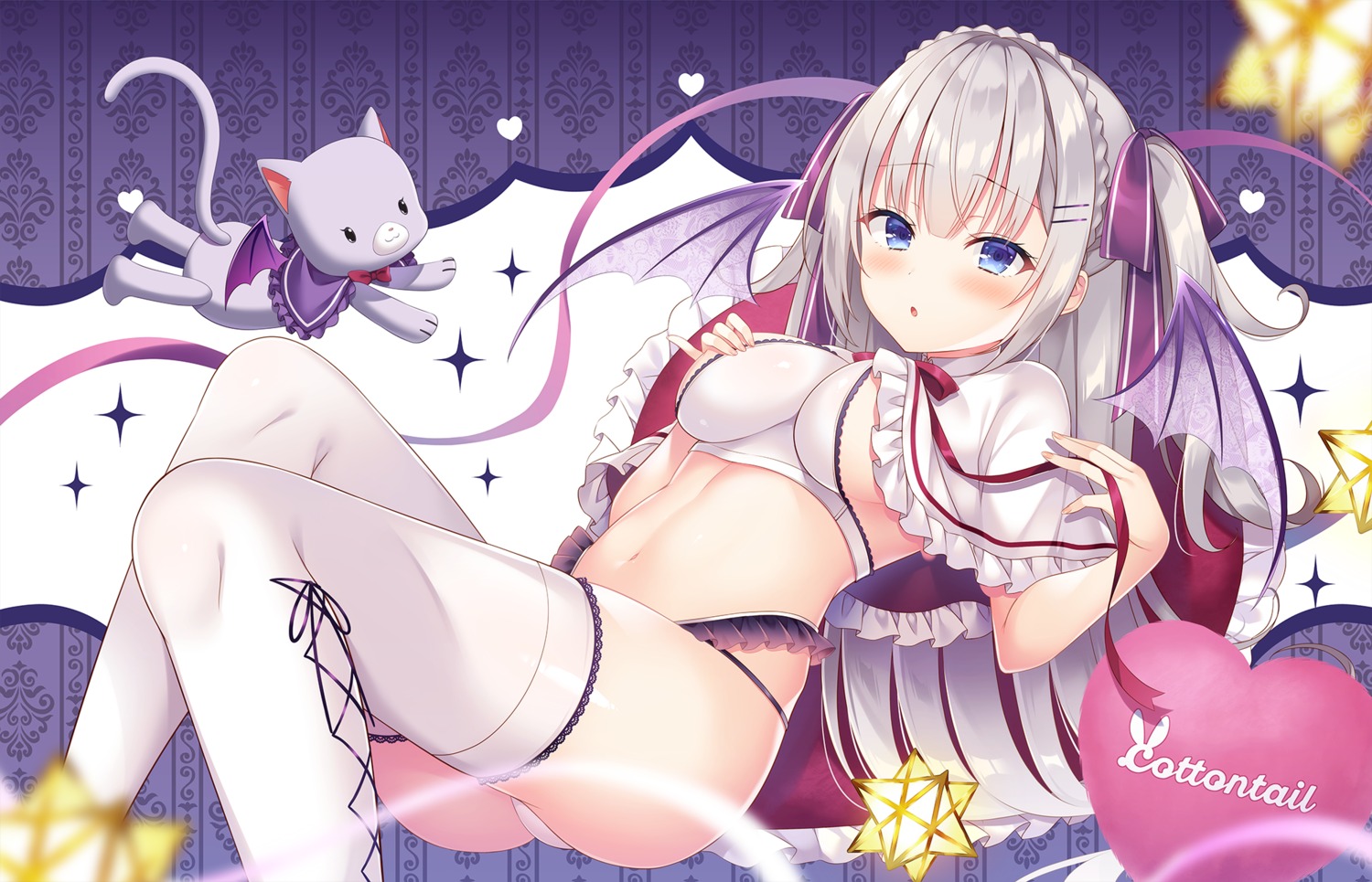 bra nanohana_kohina neko pantsu thighhighs