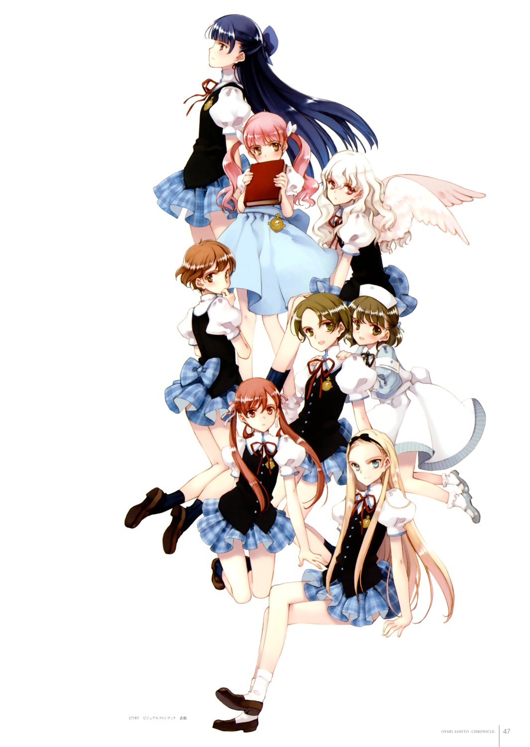 angel color_issue kagamiya_rin kawasaki_yukina koishikawa_kohane littlewitch mizuhara_tsuzumi nurse onodera_asahi oyari_ashito period sawatari_aoi sawatari_koto seifuku wings yazuki_miyu