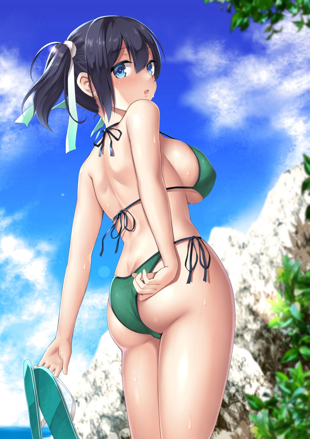 ass bikini erect_nipples kantai_collection kuromayu souryuu_(kancolle) swimsuits