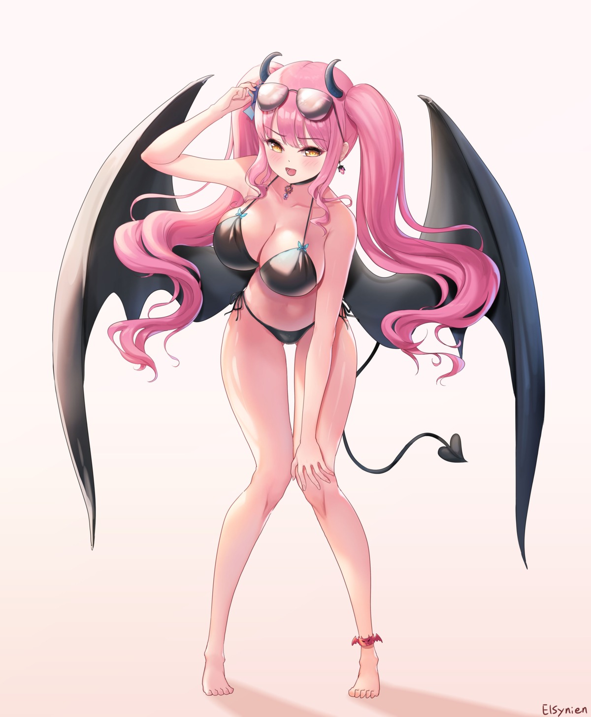 bikini horns kyo_(user_jpfr5738) megane swimsuits tail wings