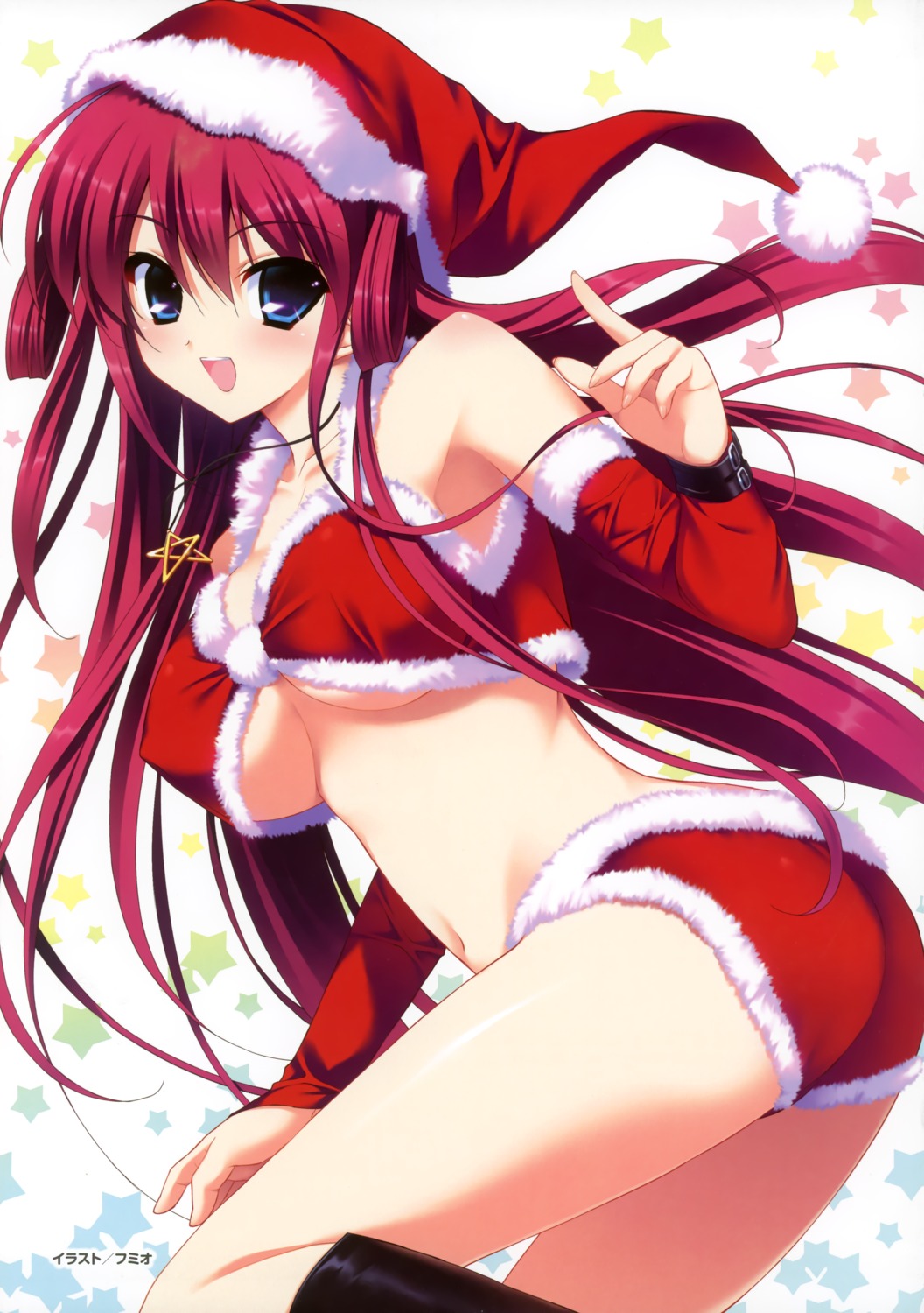 christmas erect_nipples fumio grisaia_no_kajitsu suou_amane underboob