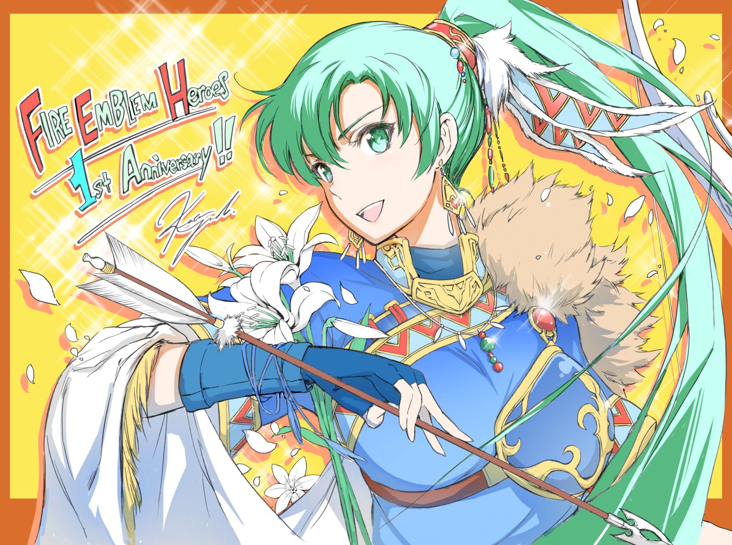 dress fire_emblem fire_emblem:_rekka_no_ken fire_emblem_heroes japanese_clothes lyndis_(fire_emblem) nintendo weapon yamada_koutarou