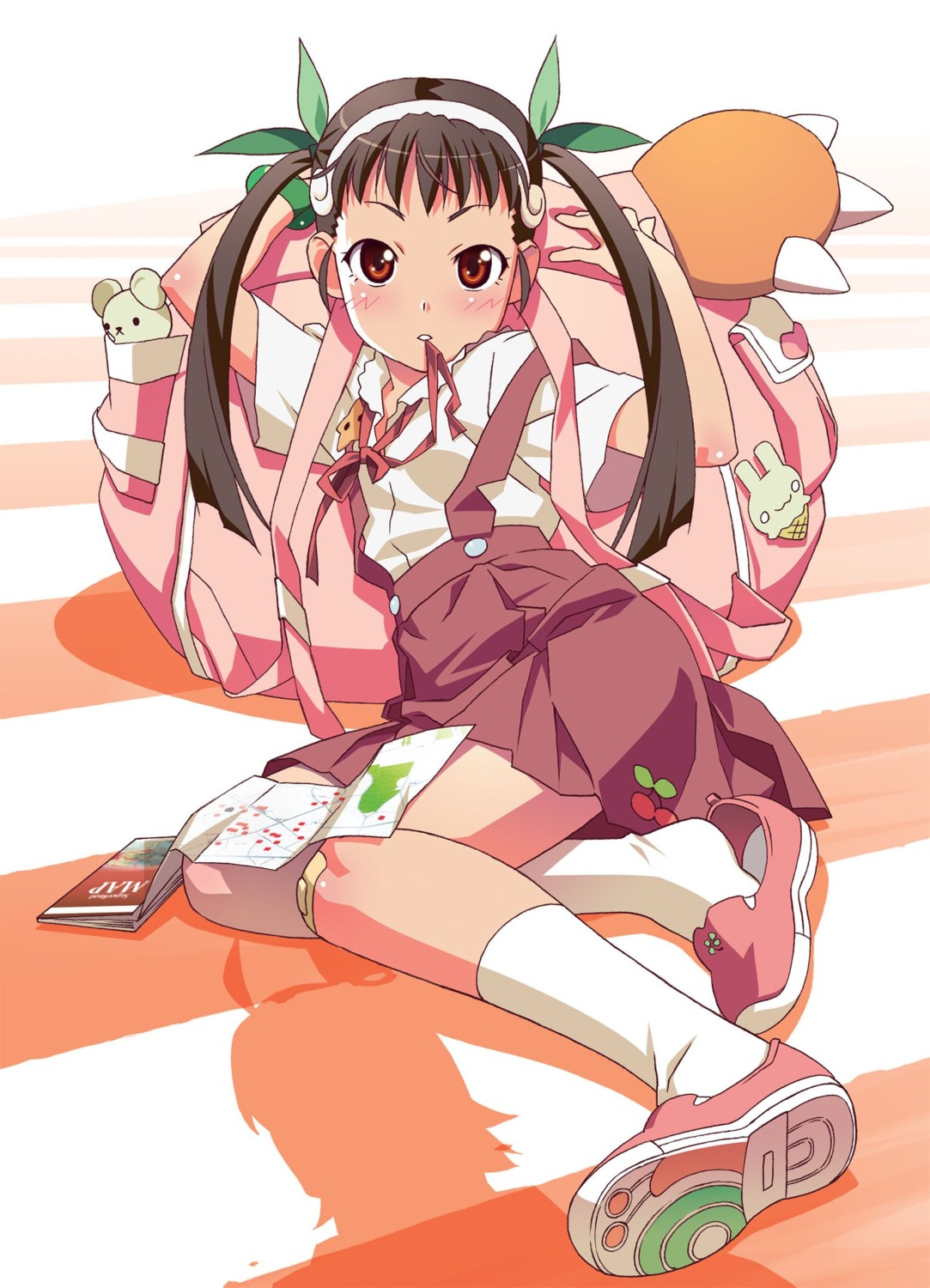 bakemonogatari hachikuji_mayoi jpeg_artifacts monogatari_(series) seifuku watanabe_akio