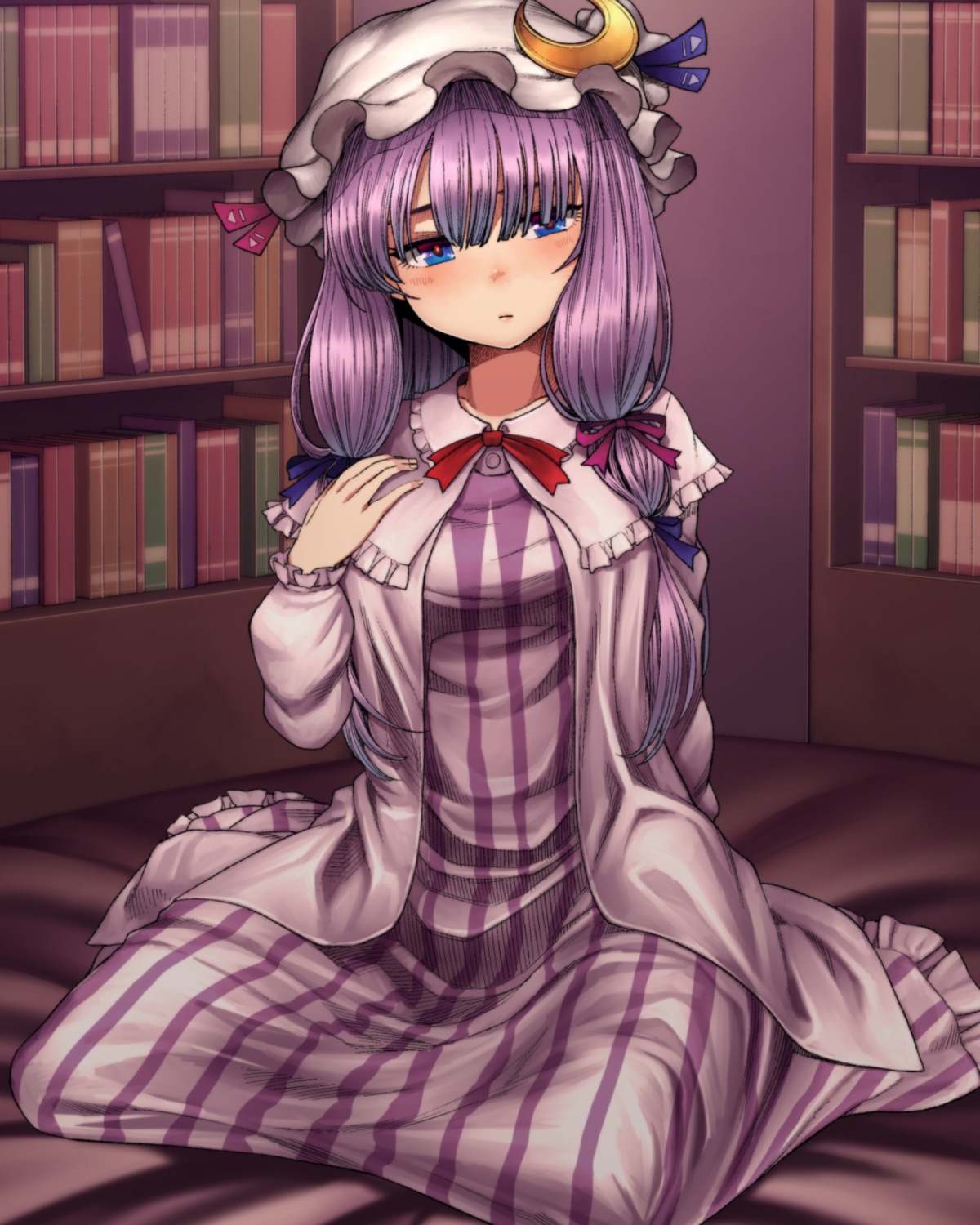 chiaki_rakutarou dress patchouli_knowledge touhou