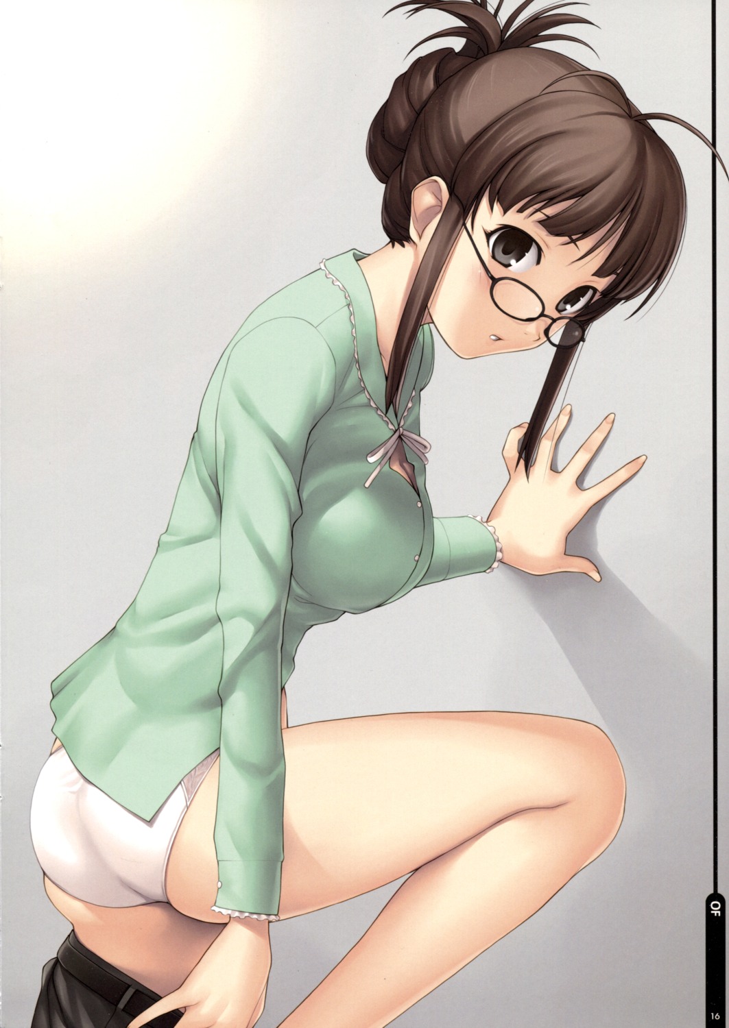 akizuki_ritsuko cleavage fomalhaut megane pantsu screening tanaka_shoutarou the_idolm@ster the_idolm@ster_2 undressing