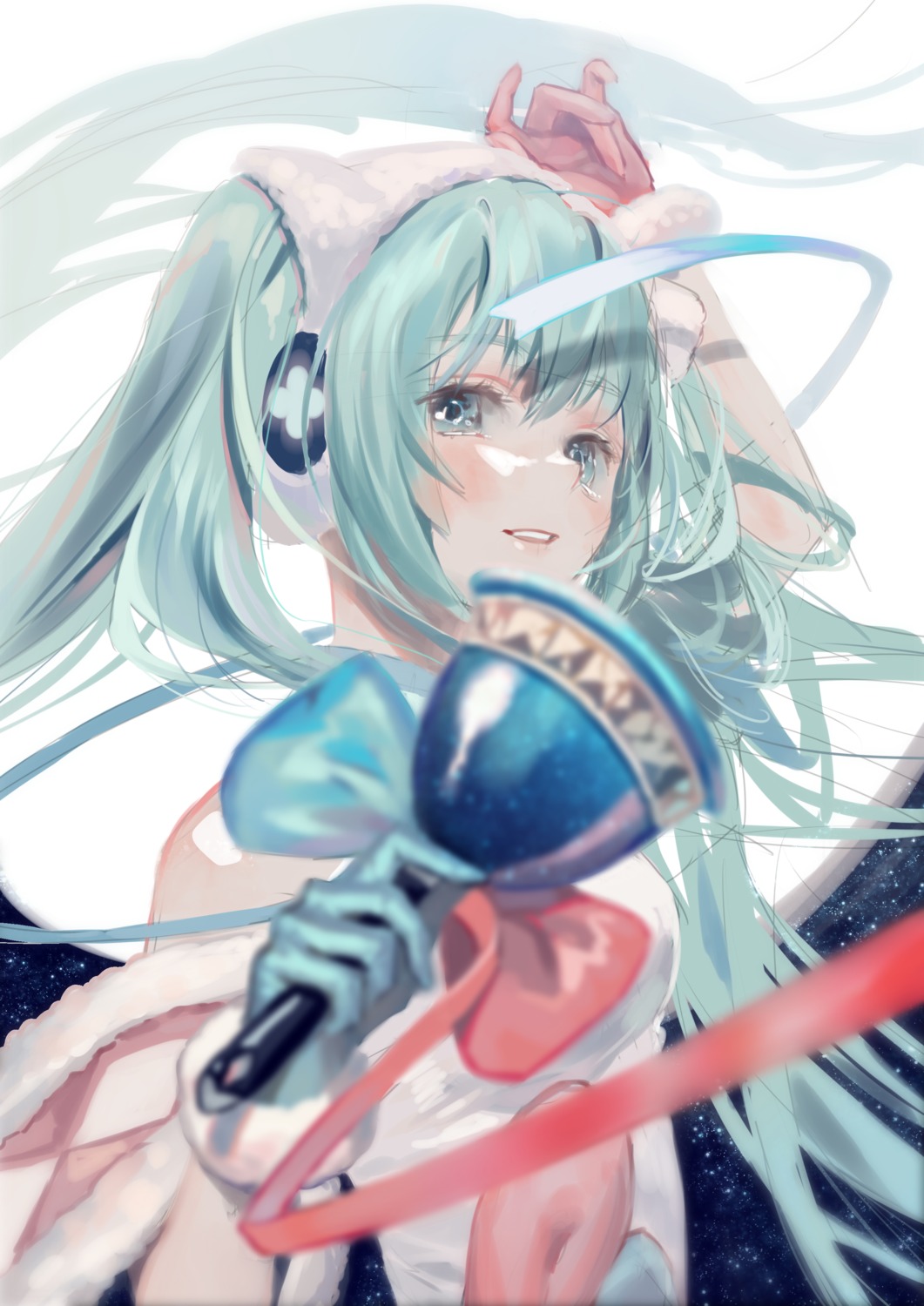 hatsune_miku headphones magical_mirai oohhya vocaloid