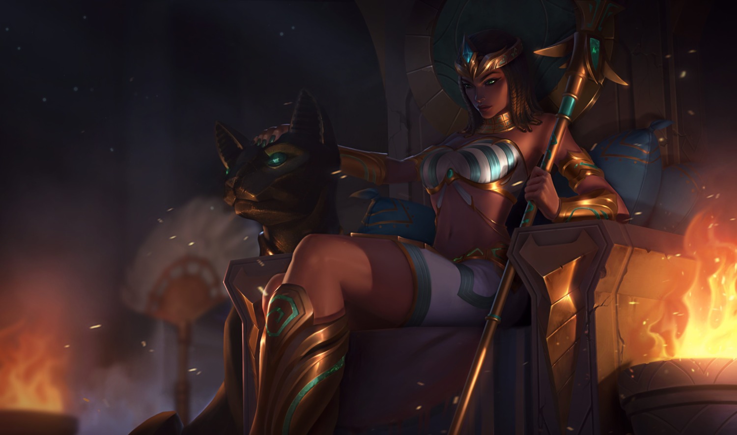 bikini_top league_of_legends nidalee swimsuits tagme weapon