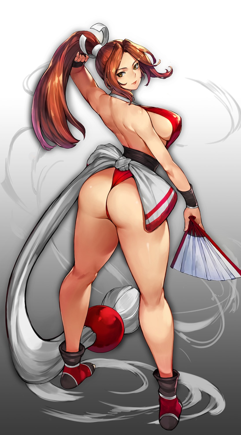 ass gurimjang king_of_fighters leotard no_bra shiranui_mai