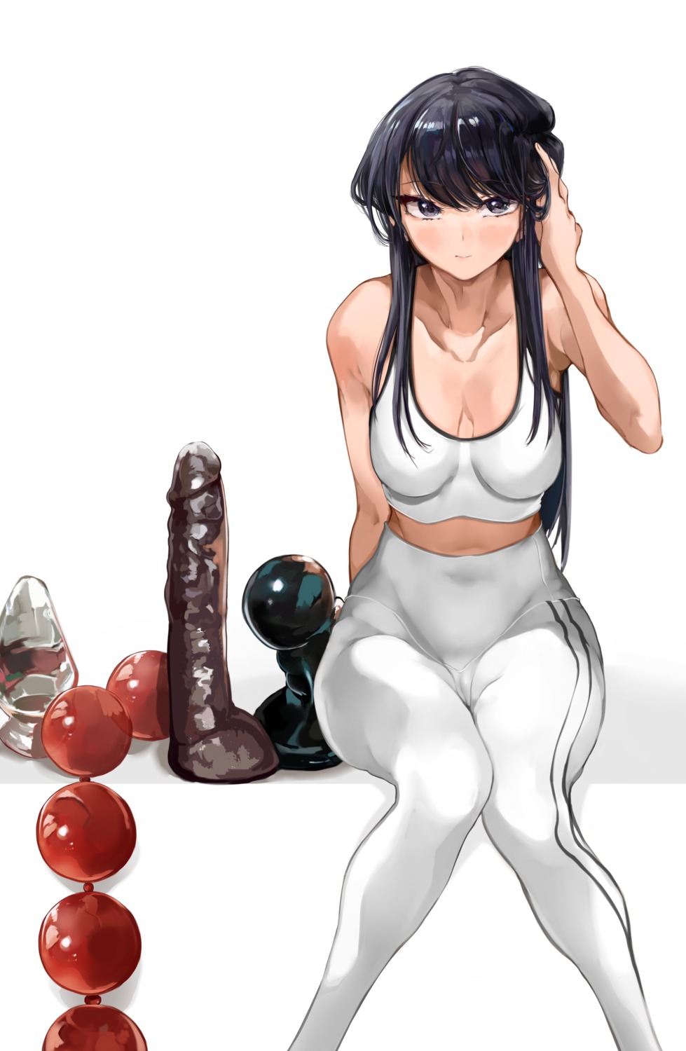 anal_beads cameltoe cleavage dildo komi-san_wa_komyushou_desu. komi_shouko ogata_mamimi