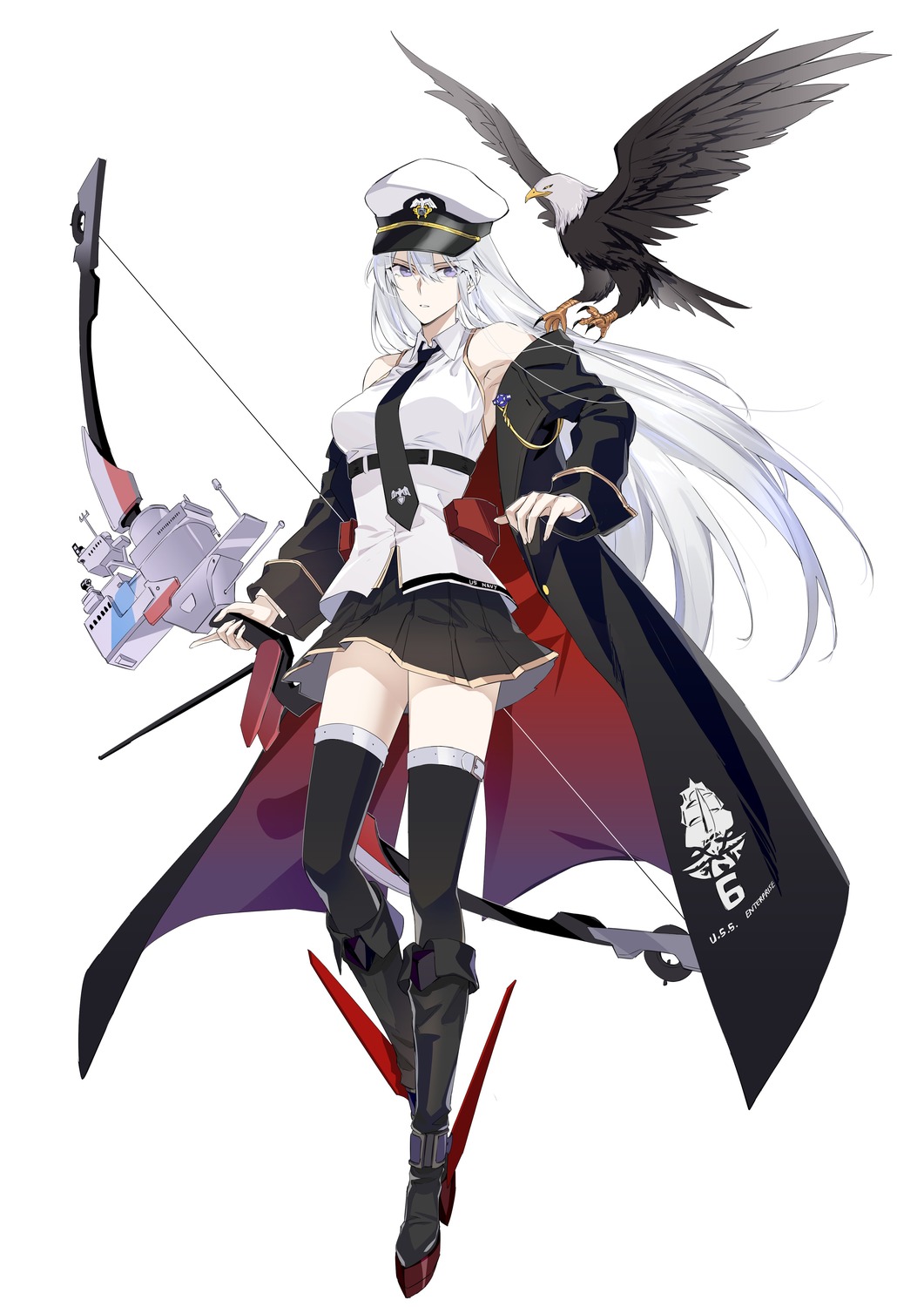 azur_lane enterprise_(azur_lane) suprii thighhighs uniform weapon