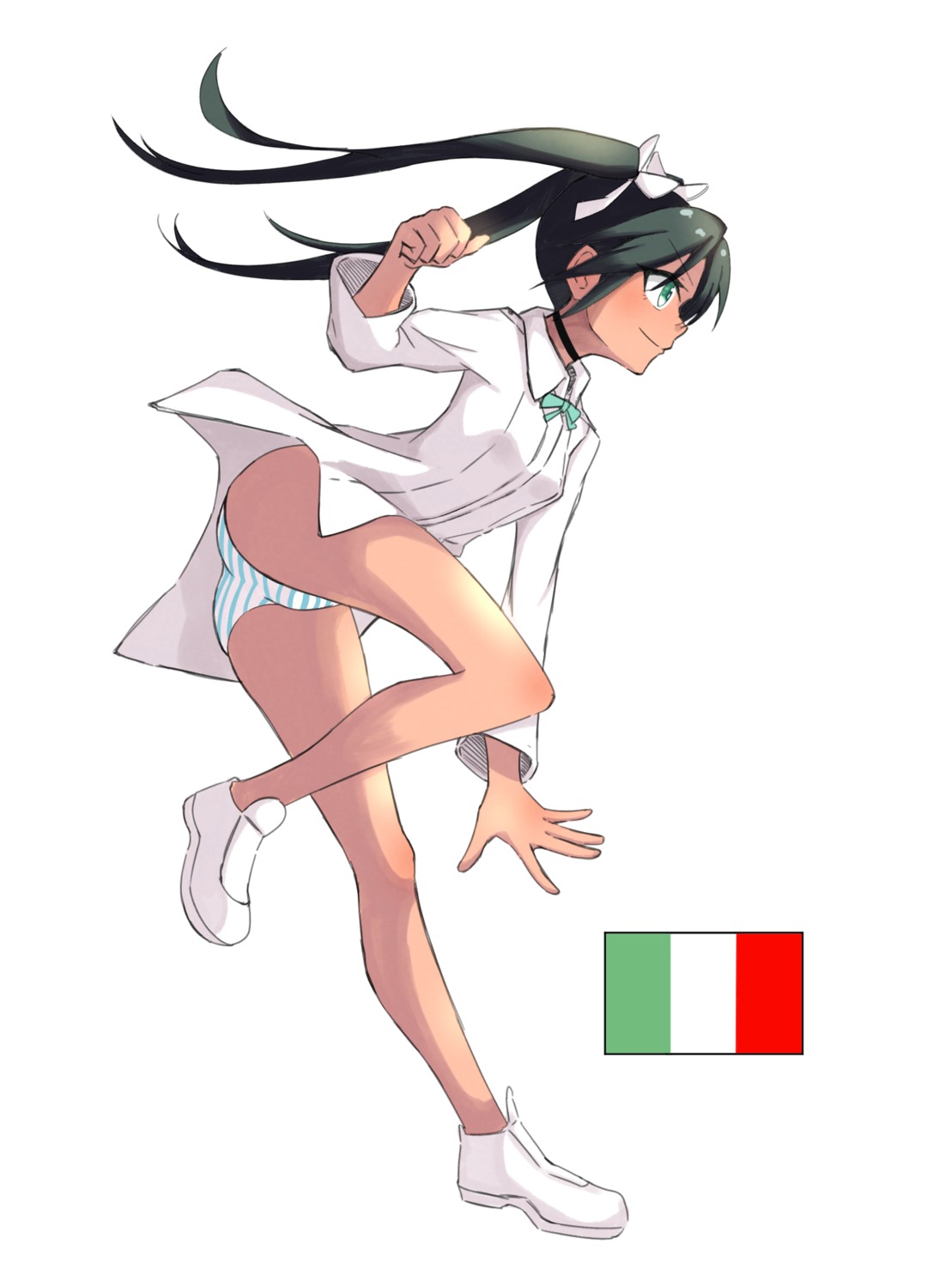 ass francesca_lucchini pantsu shimapan strike_witches tagme