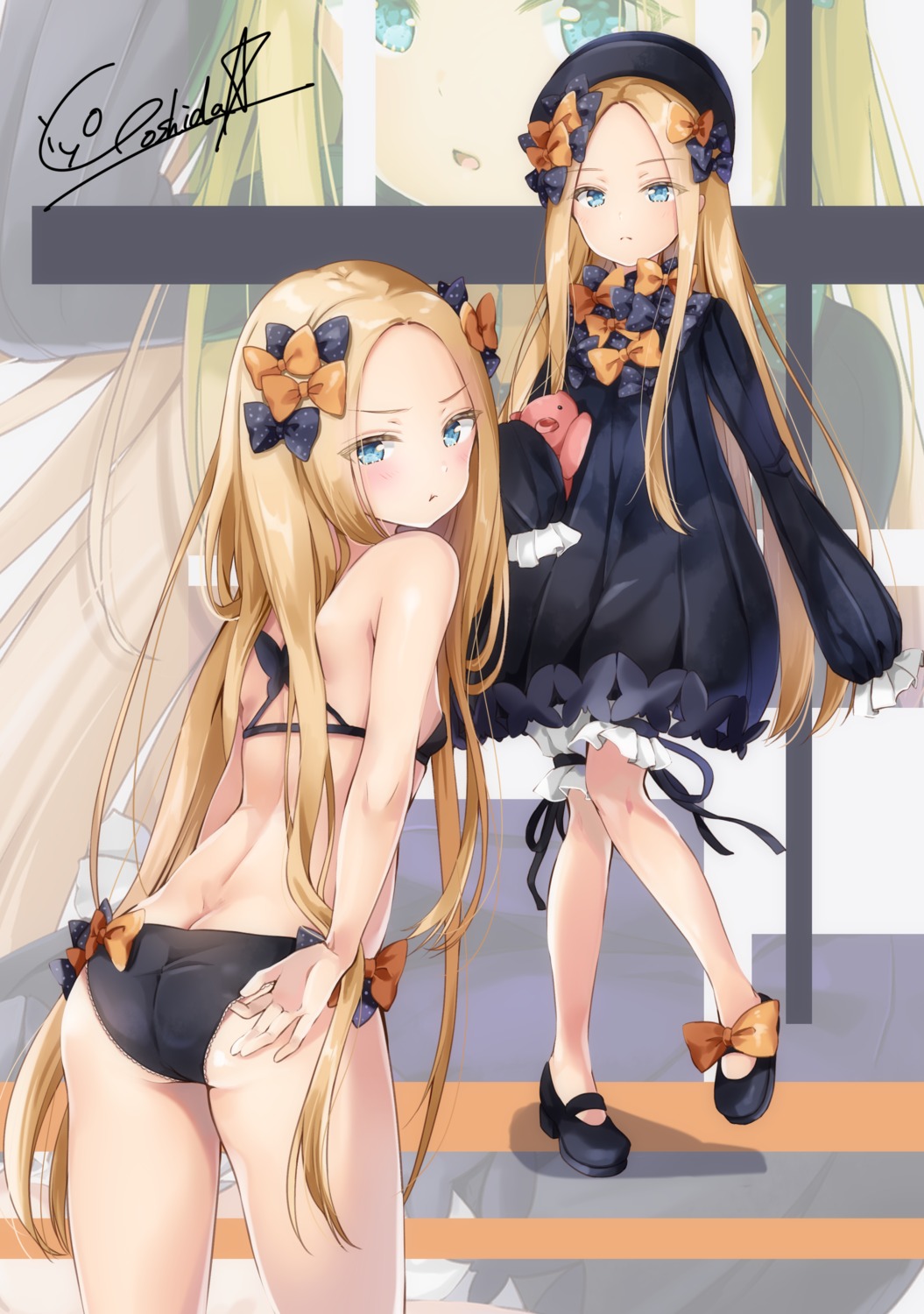 abigail_williams_(fate) ass autographed bloomers bra dress fate/grand_order loli pantsu yoshida_iyo