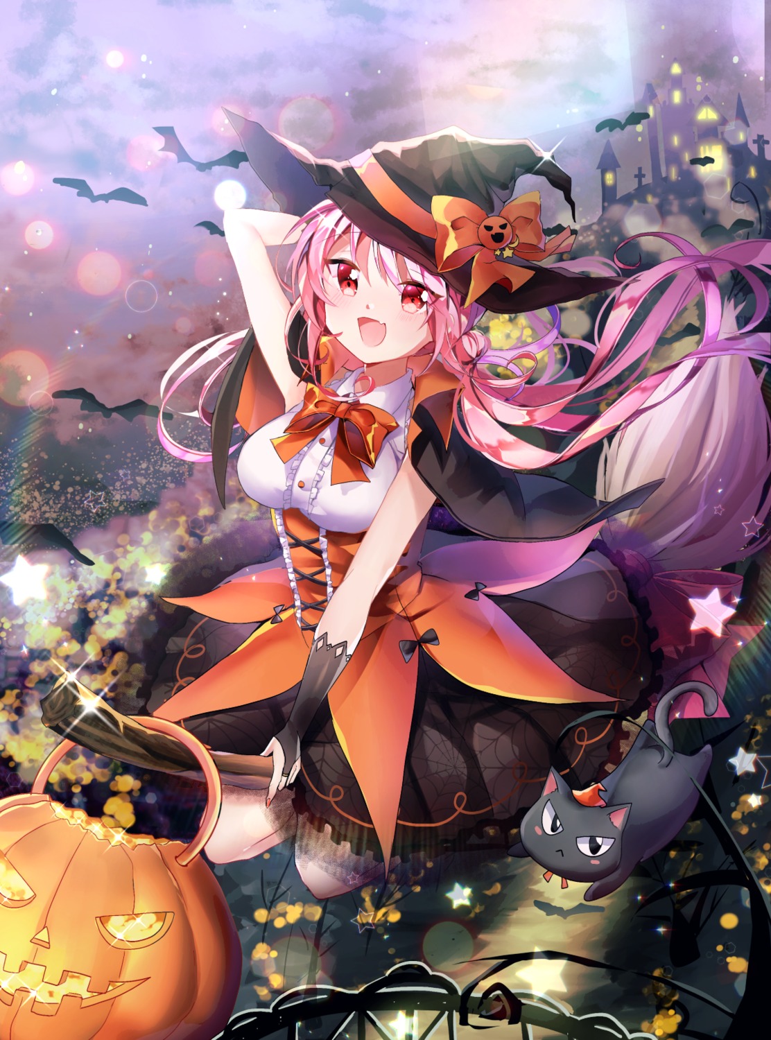 halloween neko seno_(senohime) witch