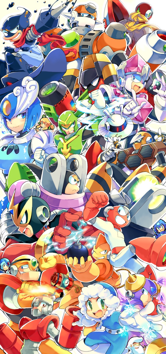 blues_(rockman) iroyopon rockman rockman_9 roll x_(rockman)