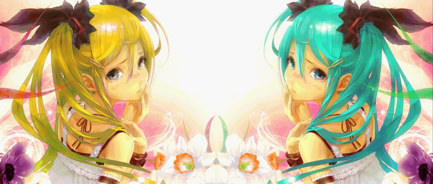 akita_neru hatsune_miku redjuice vocaloid wallpaper