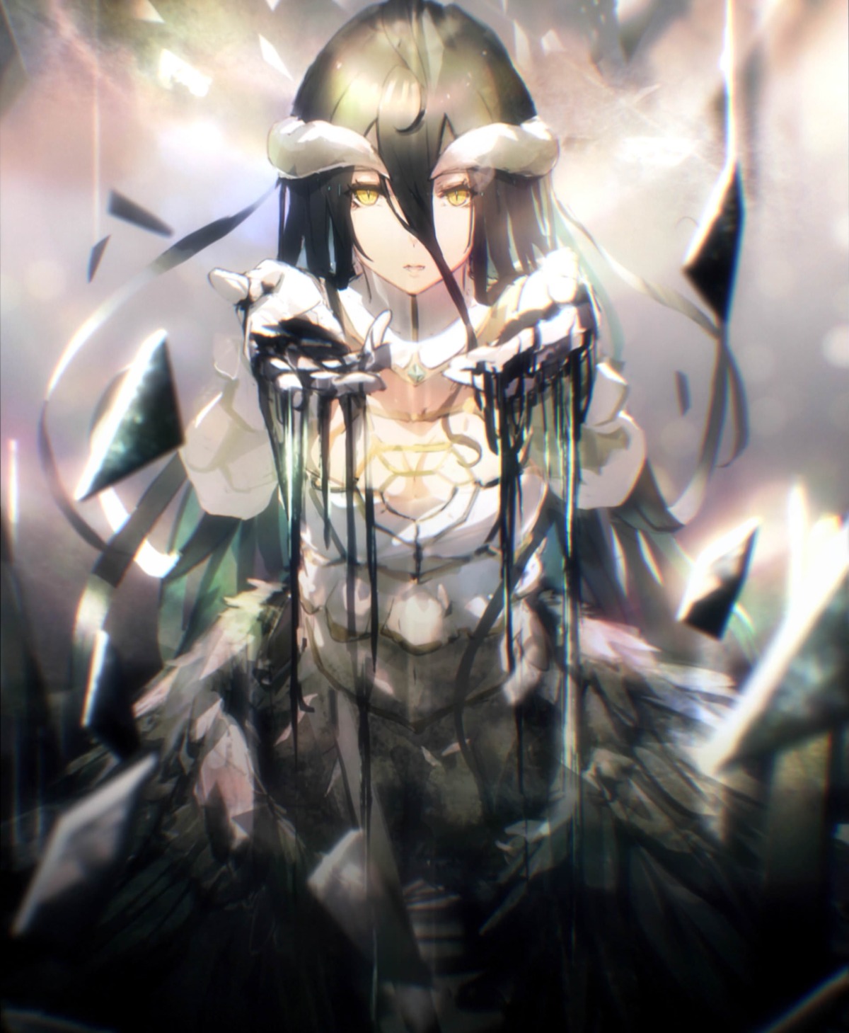 albedo_(overlord) dress horns overlord so-bin wings