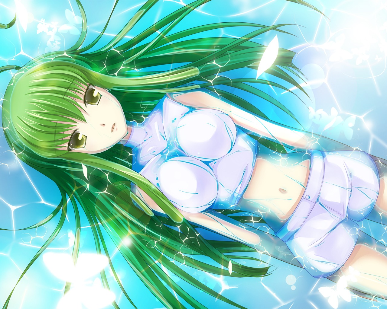 6u c.c. code_geass wallpaper wet_clothes