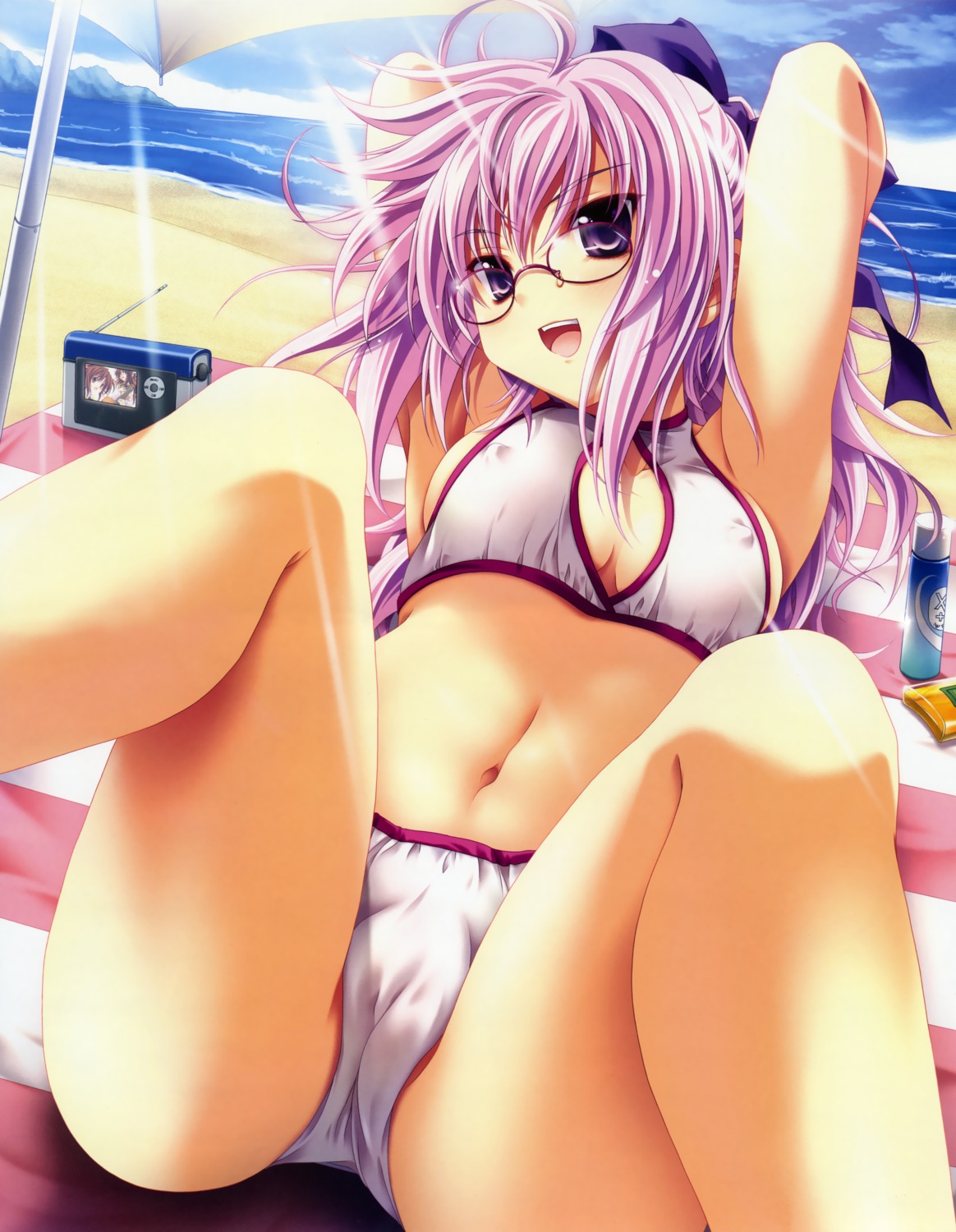 bikini cameltoe erect_nipples megane miyama-zero swimsuits