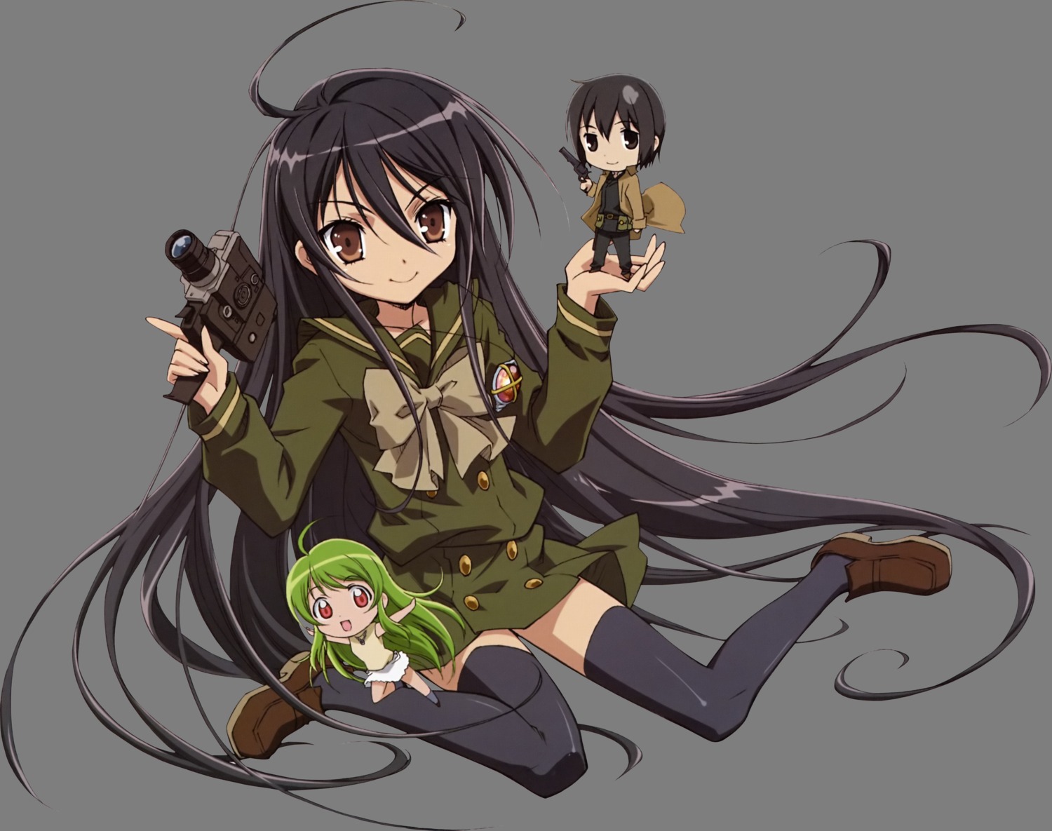 chibi seifuku shakugan_no_shana shana thighhighs transparent_png