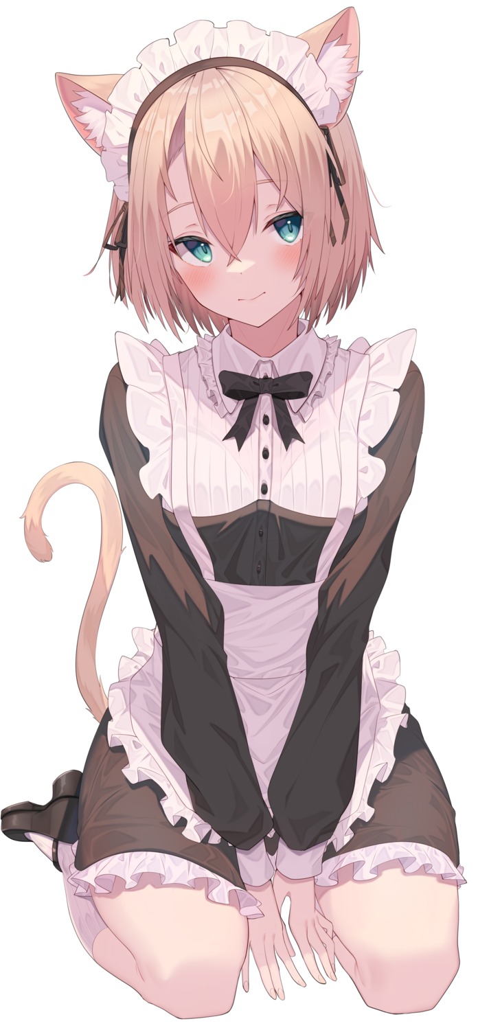 animal_ears jun_(aousa0328) maid nekomimi tail