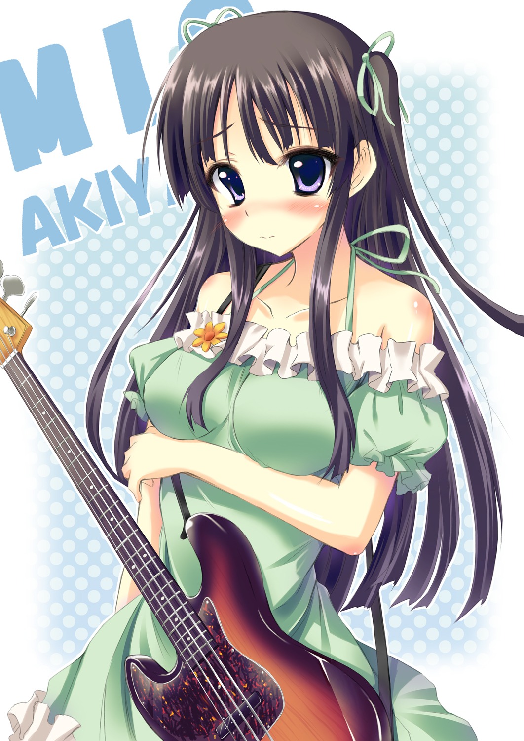 akiyama_mio dress guitar k-on! kamishiro_ryuu